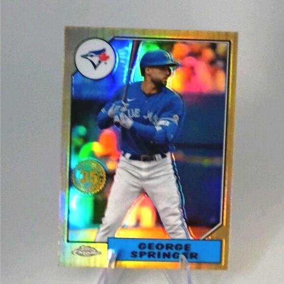 2022 Topps Chrome - 1987 35th Anniversary REFRACTOR George Springer #87BC-8 - Picture 2 of 4